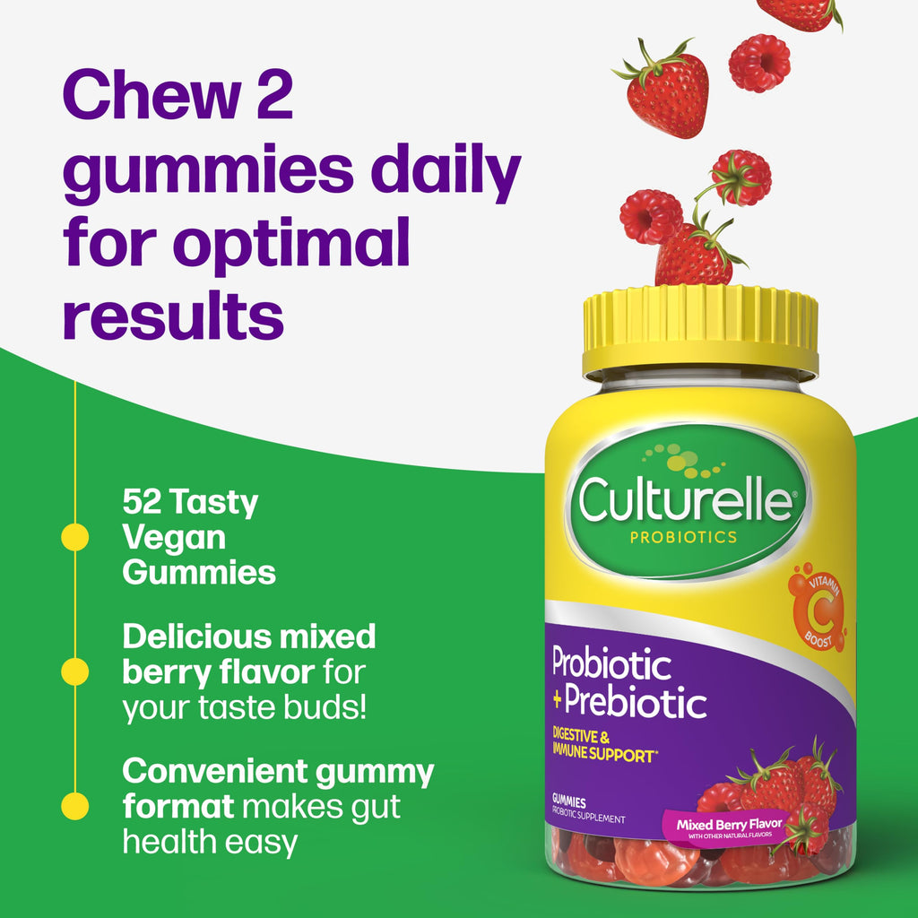 Culturelle Probiotic + Prebiotic Gummies for Women & Men - 52 Gummies - image 6