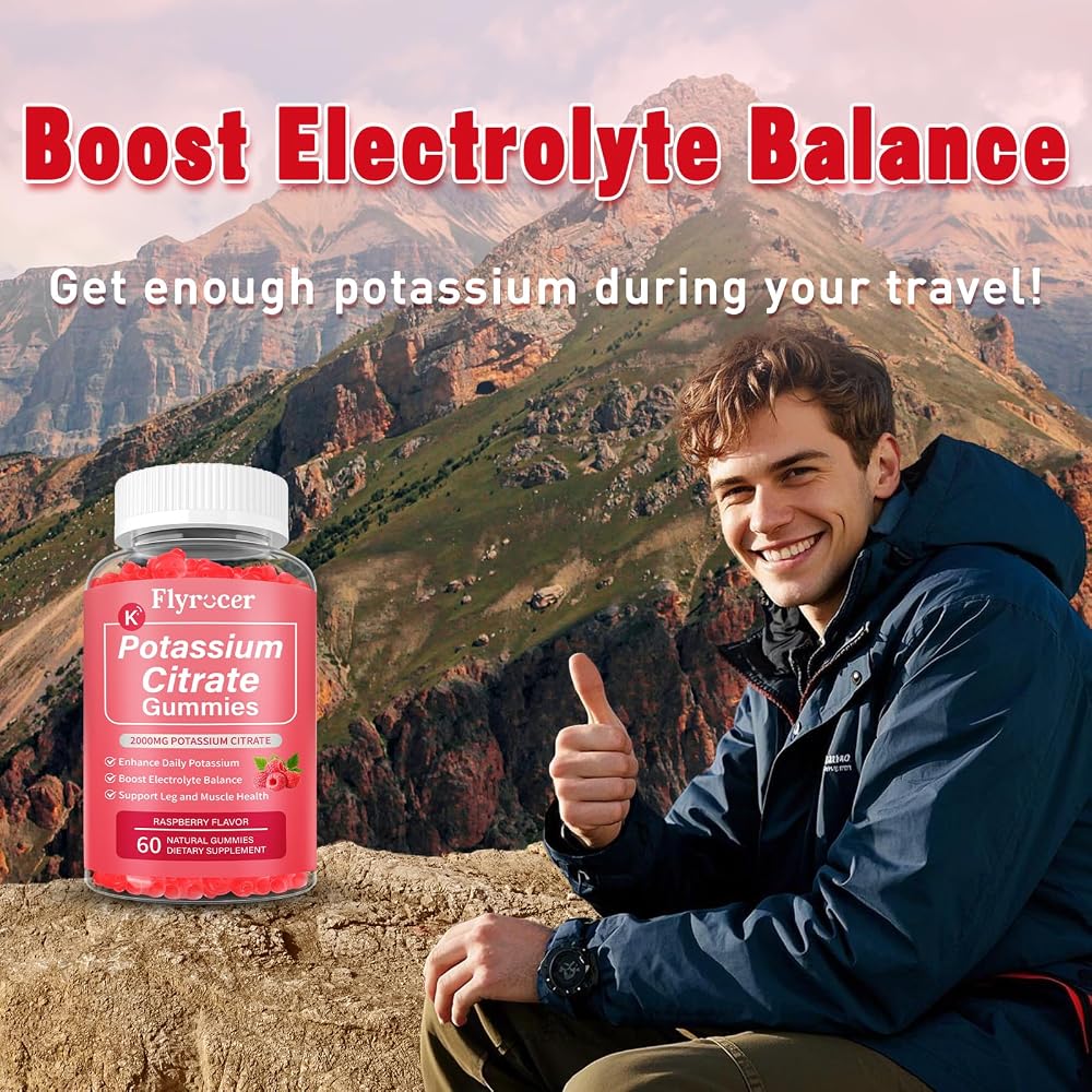 Flyrocer Potassium Gummies for Adults Men & Women