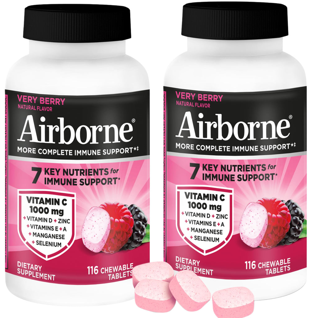 Airborne Vitamin C 1000mg + Zinc Immune Support - 232 Tablets