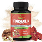 Organic Cadane Forskolin Supplement with Turmeric & Garcinia - 150 Capsules