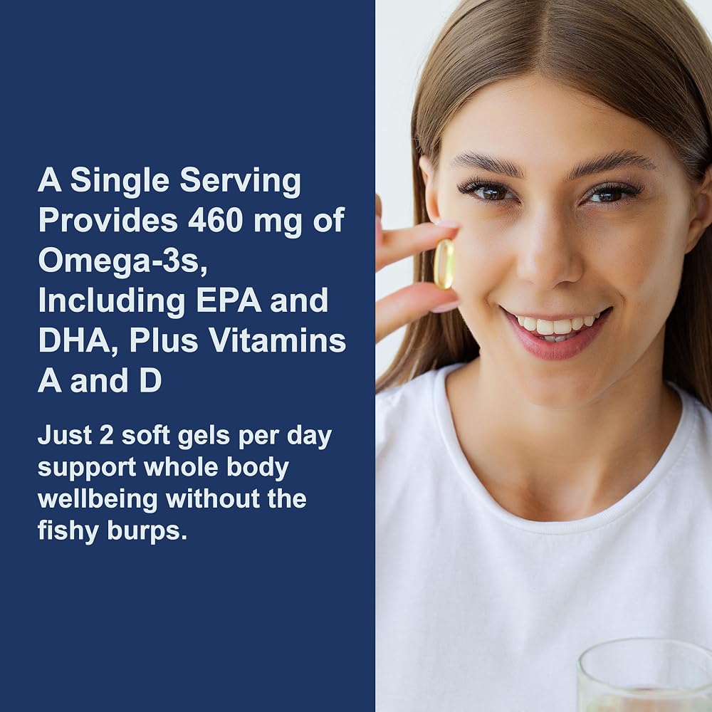Carlson Cod Liver Oil Gems Omega-3 460 mg - 150 Softgels - image 4