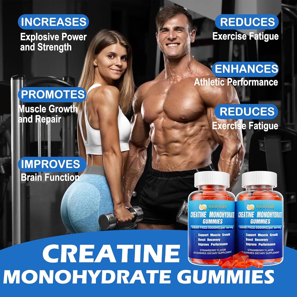 Cymixy8 Creatine Monohydrate Gummies 5g for Men & Women