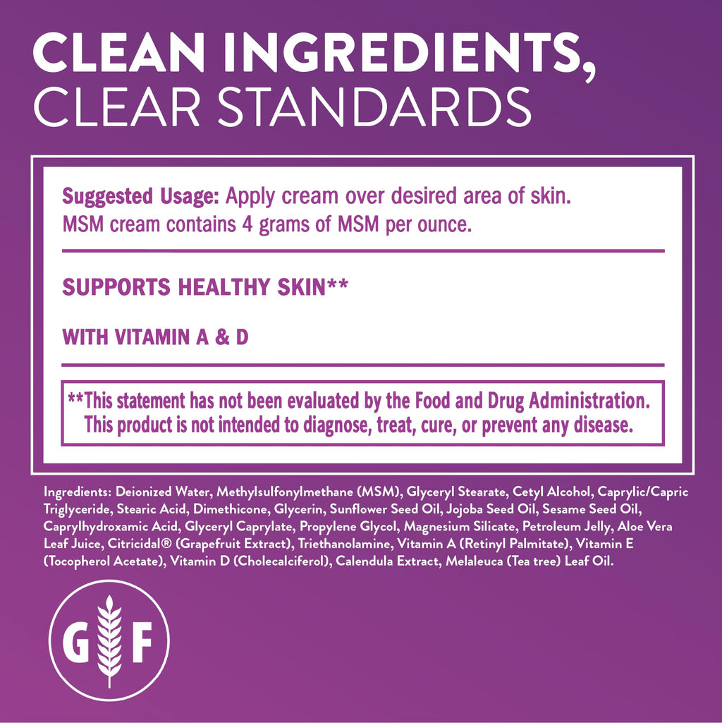 MRM MSM Cream with Vitamin A & D for Hands & Feet - 4 oz - image 2