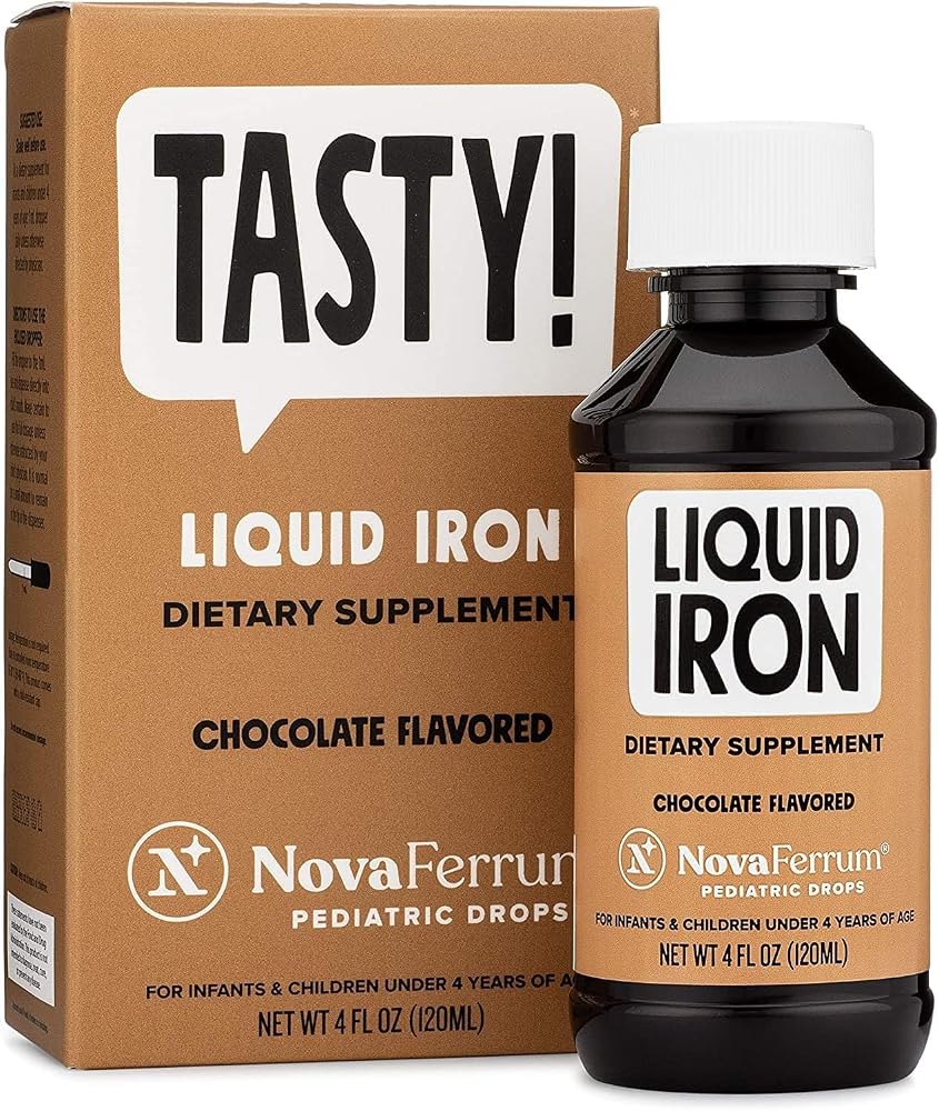 NovaFerrum Tasty Liquid Iron Supplement for Kids - 4 Fl Oz
