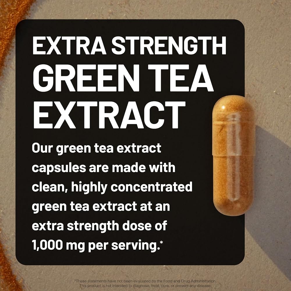 NatureWise Green Tea Extract Capsules 1000 mg - 50% EGCG & 98%