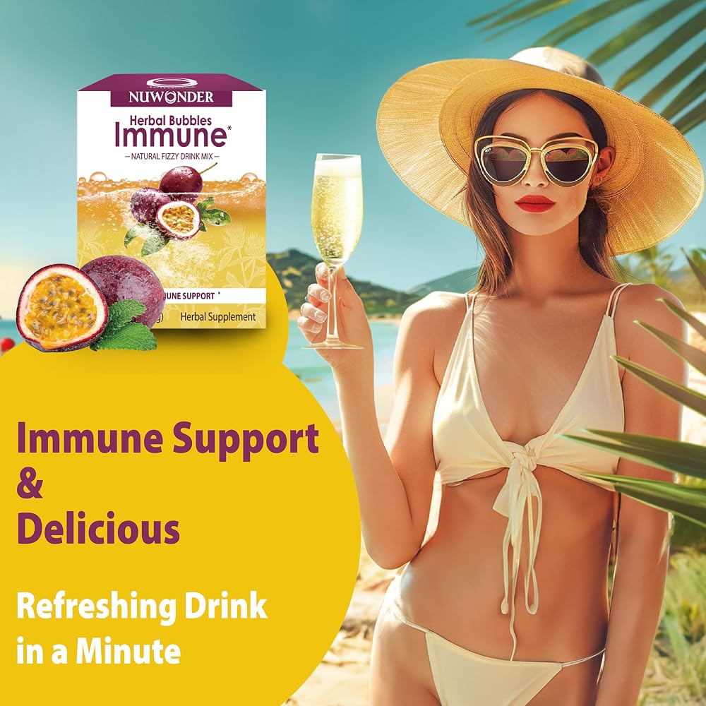 NUWONDER Immune Booster Fizzy Drink Mix Herbal Supplement - 10 Packs - image 2