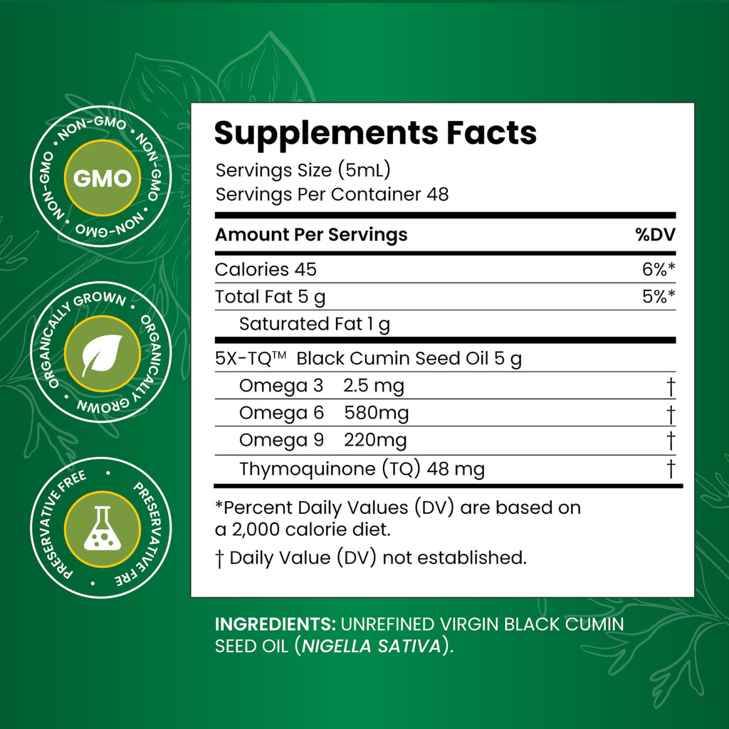 Amazing Herbs Premium Black Seed Oil - Gluten Free