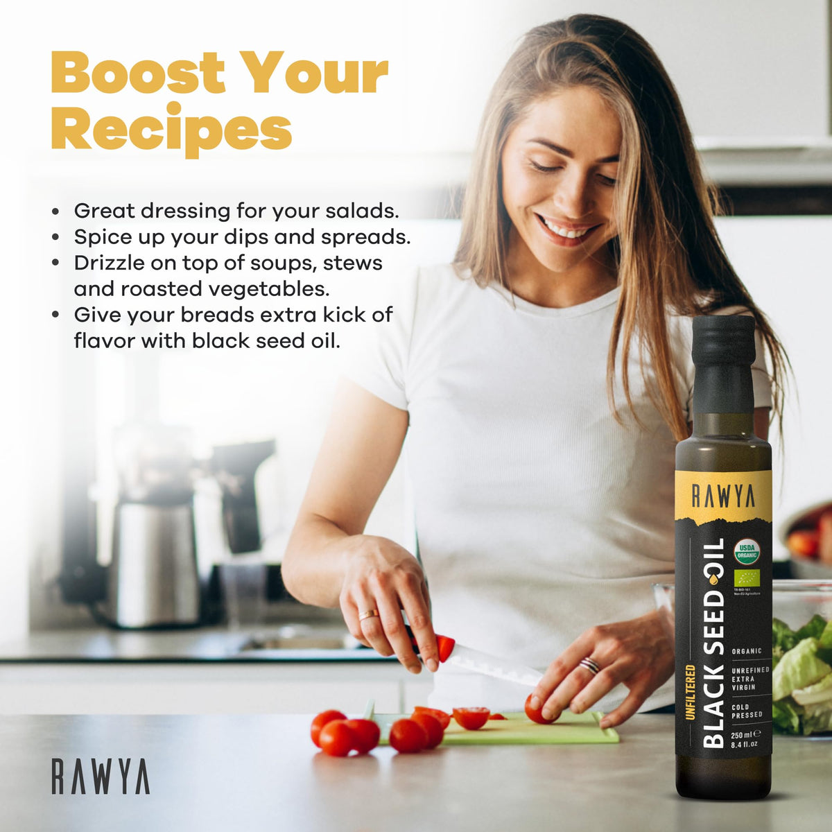 RAWYA Black Seed Oil - Unfiltered - Full Spectrum - 8.4 fl oz - image 5