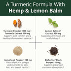 Vimerson Health Turmeric Curcumin with Hemp Seeds & Lemon Balm - 120 Capsules - image 4