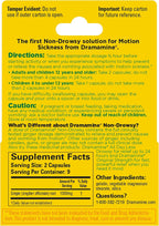 Dramamine Advanced Herbals Motion Sickness Relief Non-Drowsy - 90 Capsules - image 2