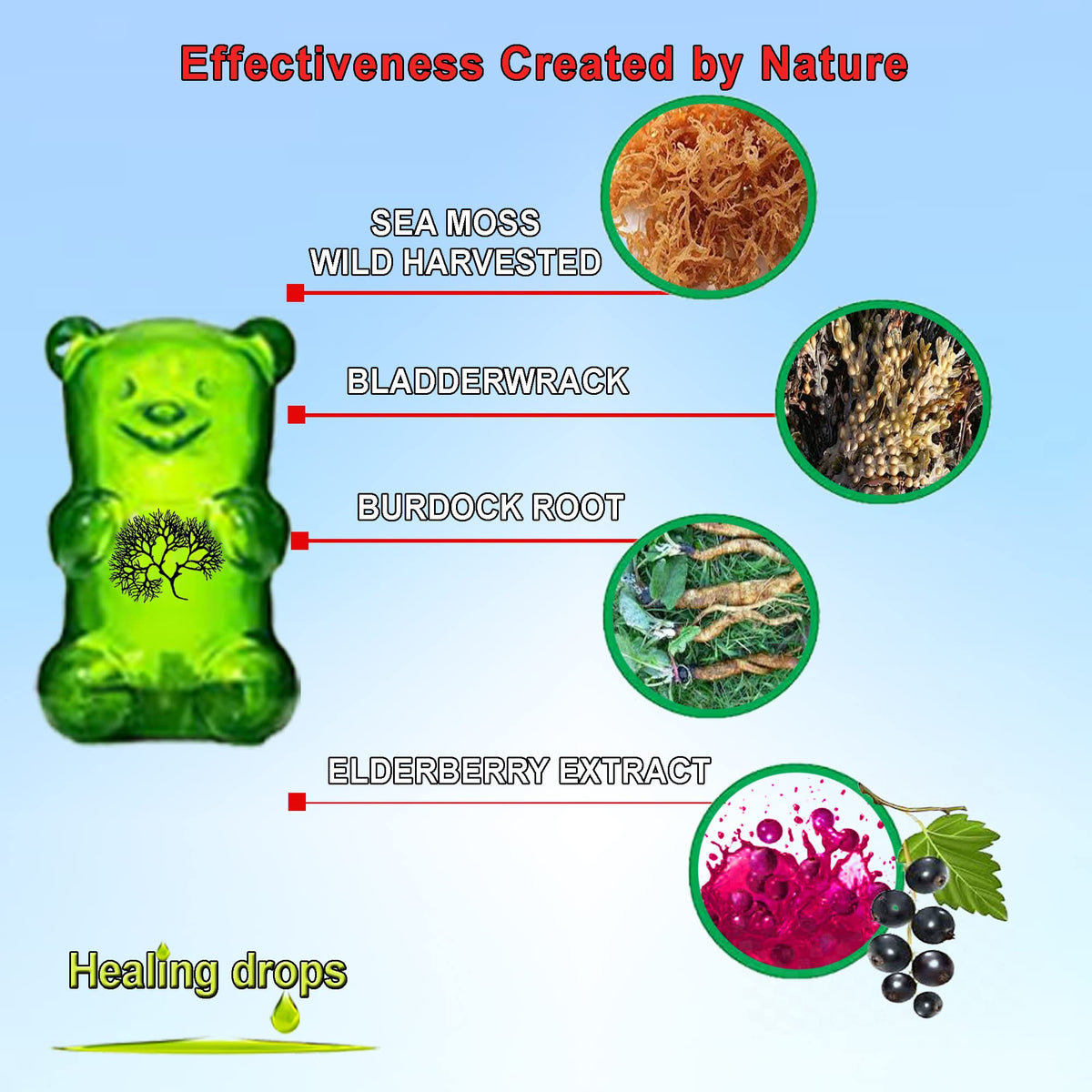 HEALING DROPS Irish Sea Moss Gummies