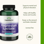 Swanson Magnesium Lactate Mineral Supplement Promoting Muscle