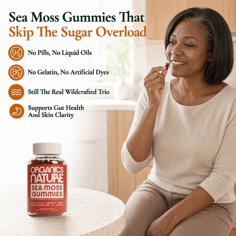 ORGANICS NATURE Irish Sea Moss Gummies with Bladderwrack & Burdock Root - image 2