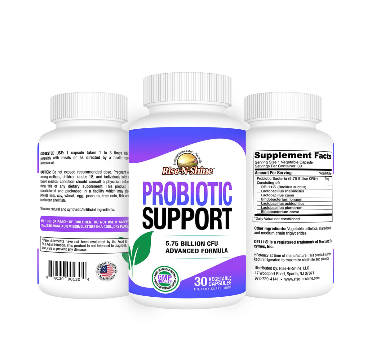 Rise-N-Shine Probiotics 5.75 Billion CFU 7 Strains - 30 Capsules - image 2