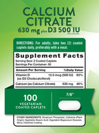 Nature's Truth Calcium Citrate with Vitamin D3 - 100 Caplets - image 2