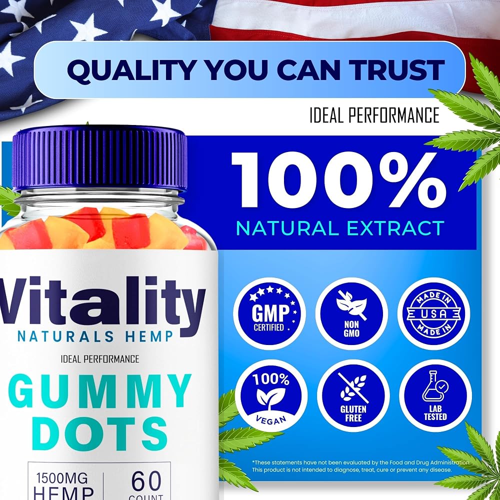 IDEAL PERFORMANCE Vitality Gummy Dots Hemp Gummies - 60 Gummies - image 5