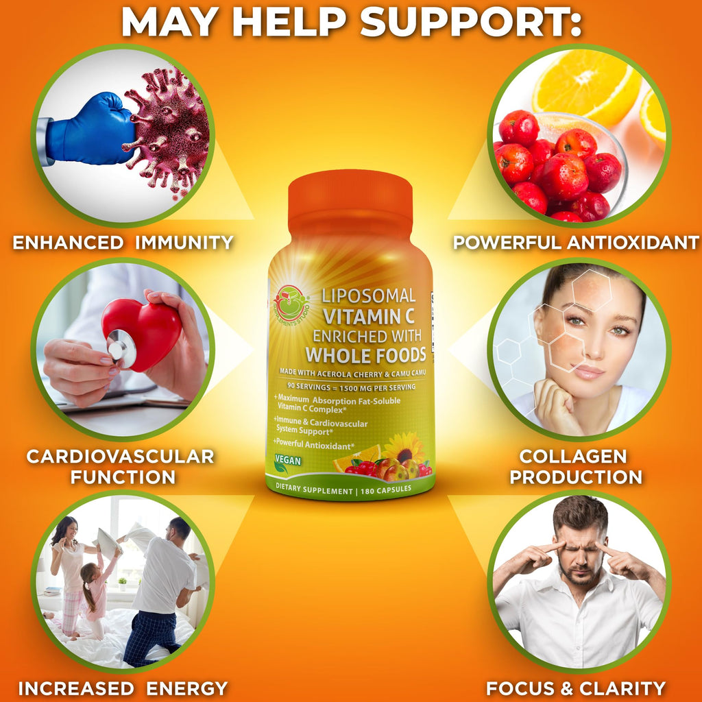 SUPPLEMENTS STUDIO Liposomal Vitamin C Capsules - Organic Acerola