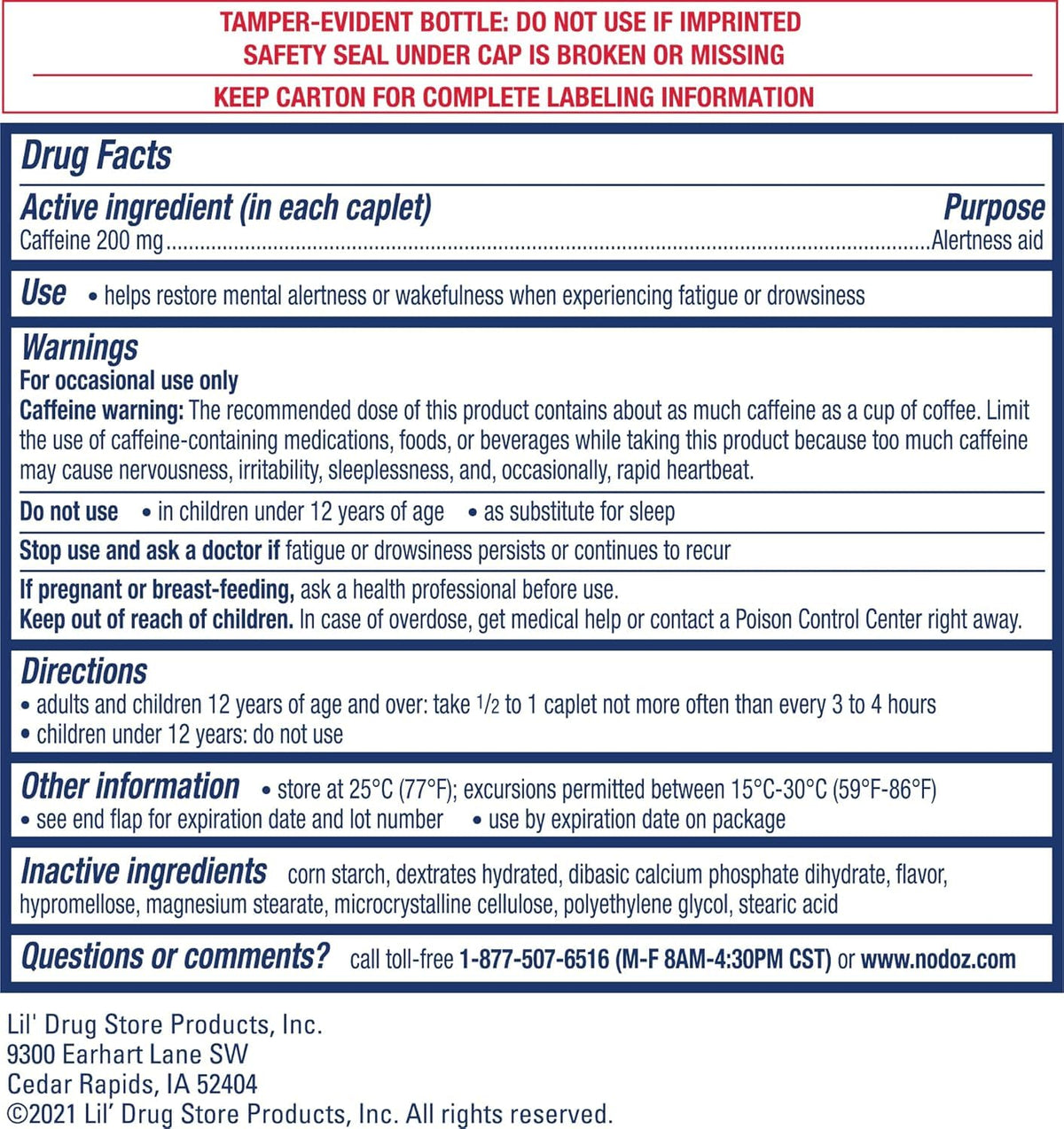 NoDoz Max Strength Alertness Aid Caplets - 60 Count - image 2