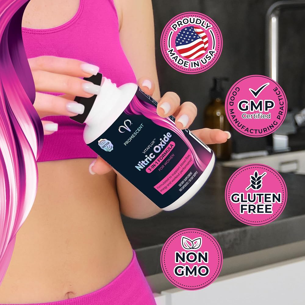 Promescent VitaFLUX Women's Nitric Oxide Booster - 180 Capsules - image 4
