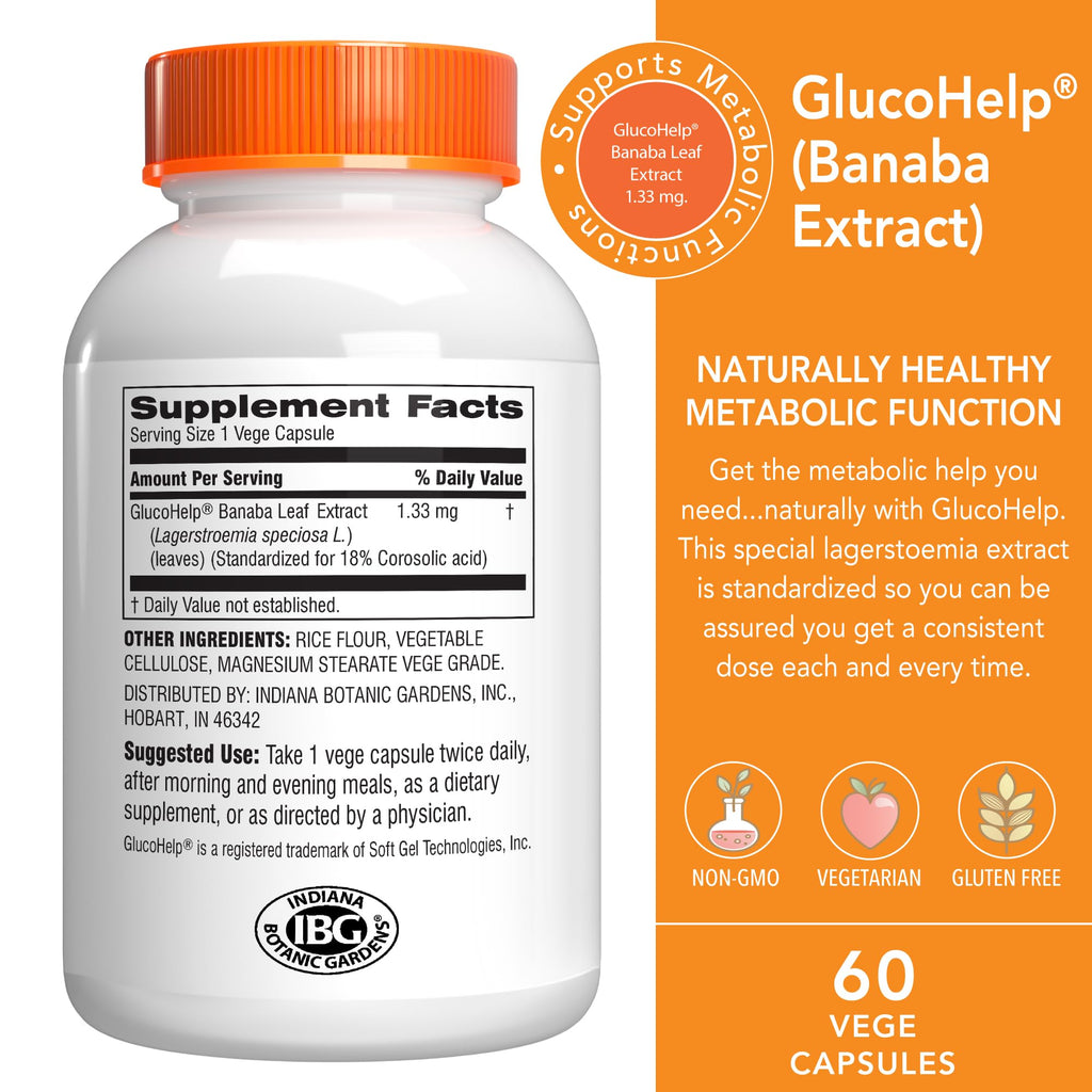 Botanic Choice GlucoHelp Banaba Leaf Extract - 60 Capsules - image 2