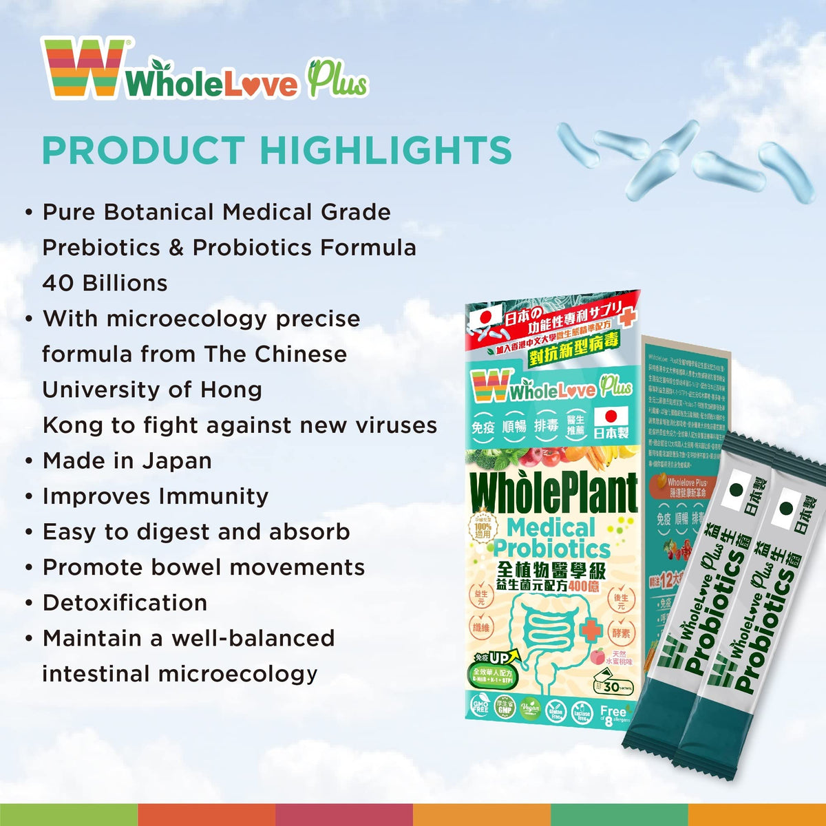 NOTO WholeLovePlus Probiotics for Women & Men - 30 Sachets - image 7