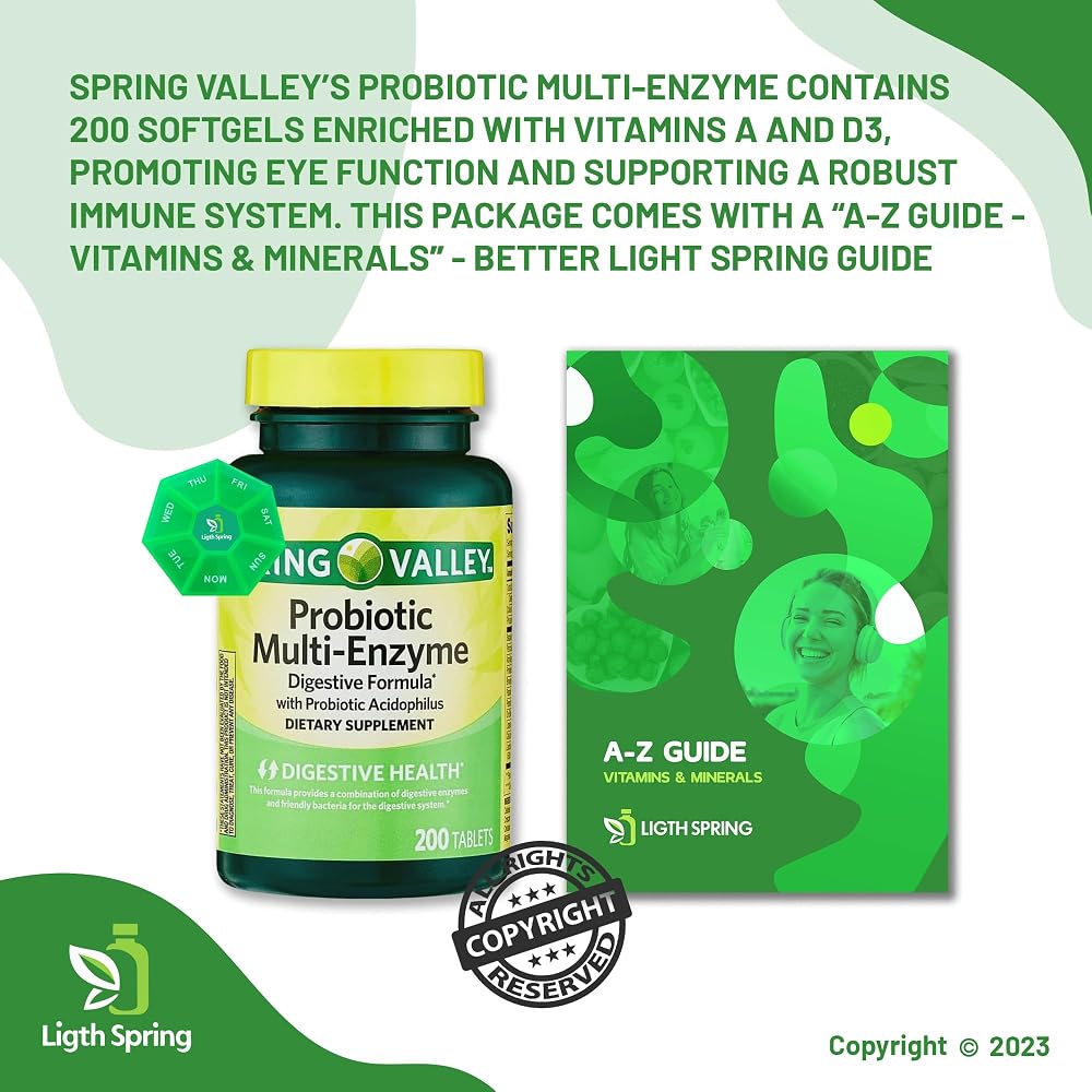 LightSpring Probiotic Multi-Enzyme Digestive Formula - 200 Tablets - image 5