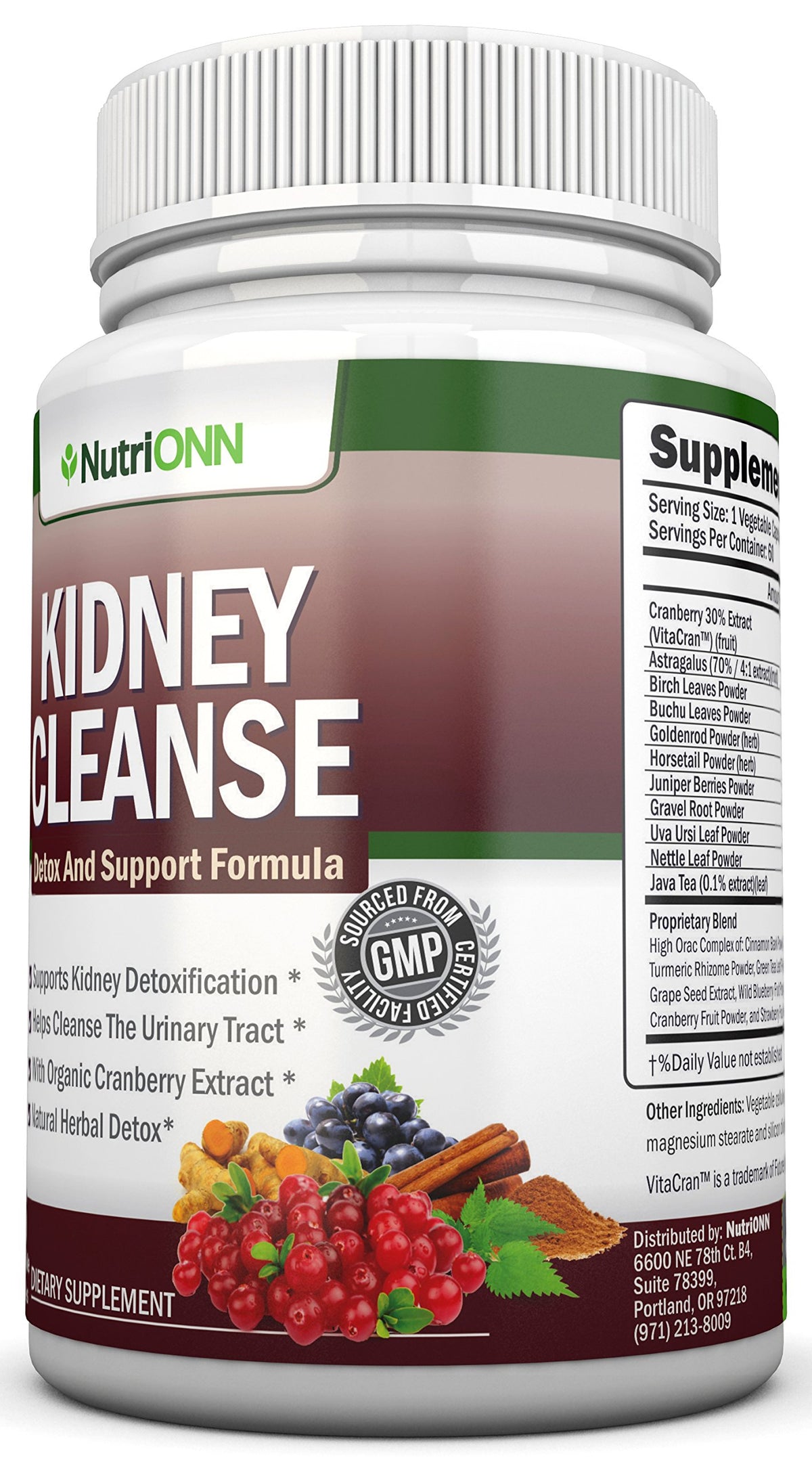 NutriONN Kidney Cleanse Herbal Supplement - 60 Capsules - image 5