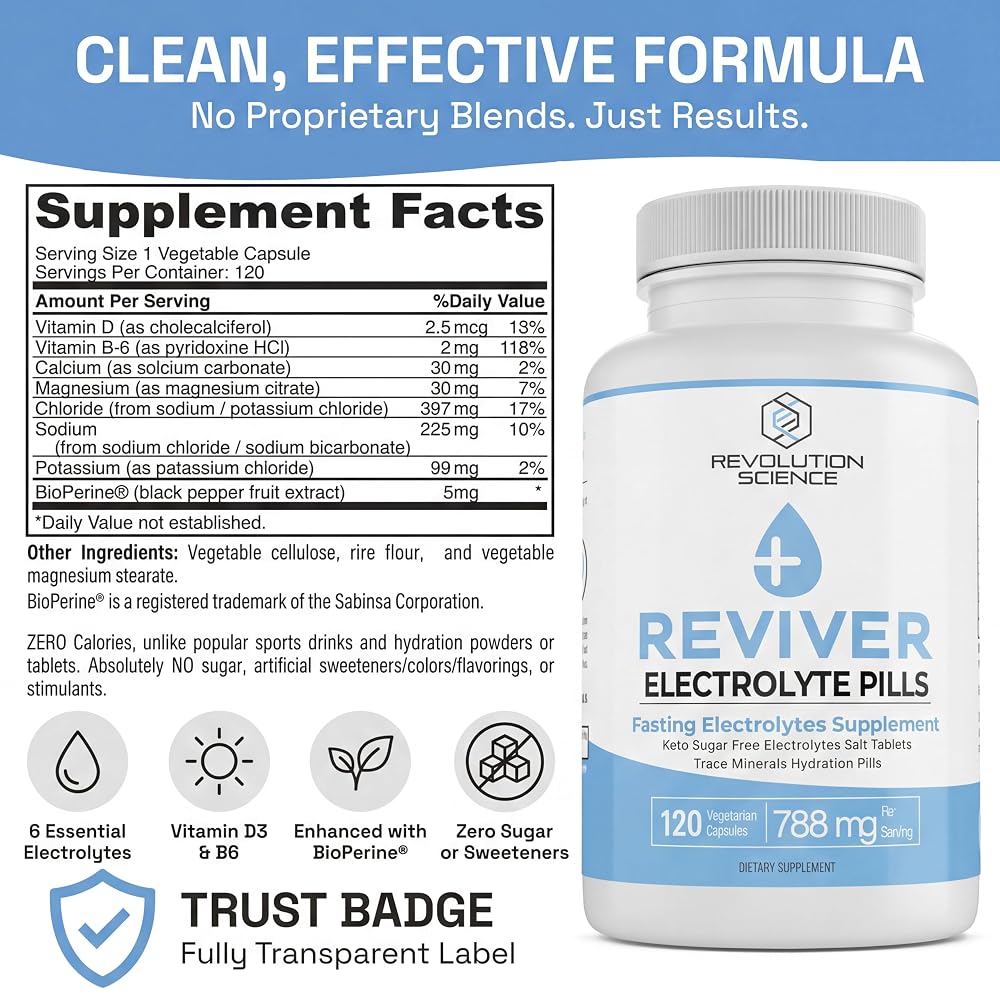 REVIVER Superior Absorption Electrolyte Capsules - 120 Count - image 4