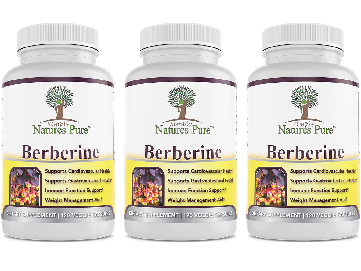 Simply Natures Pure Premium Berberine HCl 500mg - 120 Capsules