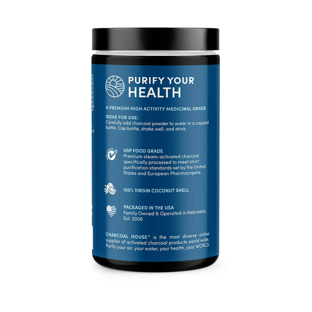 Charcoal House Activated Charcoal Powder USP Medical Grade - 12 oz - image 2
