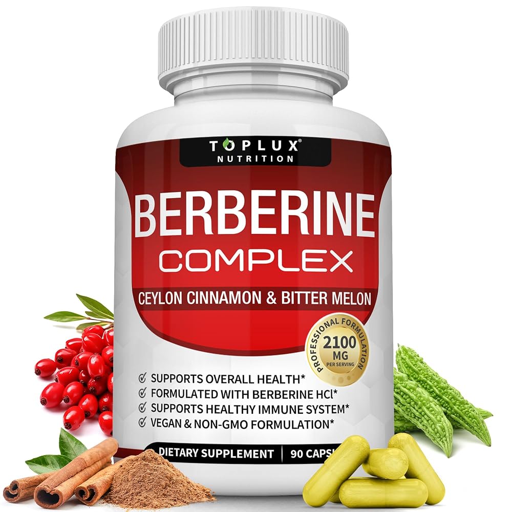 Toplux Berberine with Ceylon Cinnamon & Bitter Melon - 90 Capsules