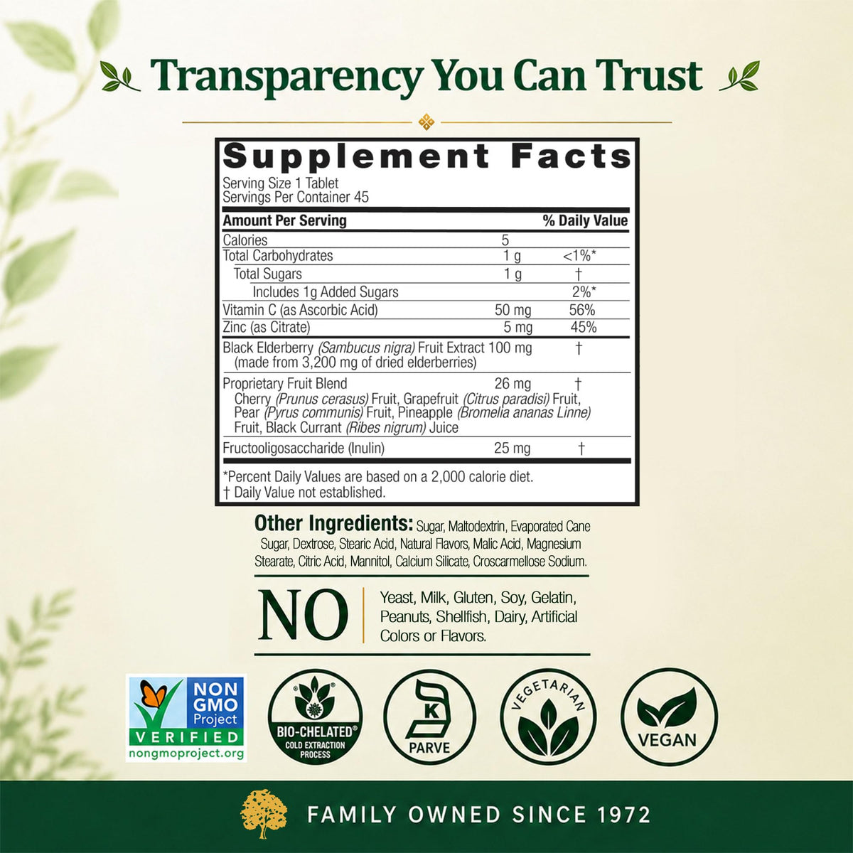 Nature's Answer Kids Sambucus Black Elderberry Chewables - 45 Count - image 4