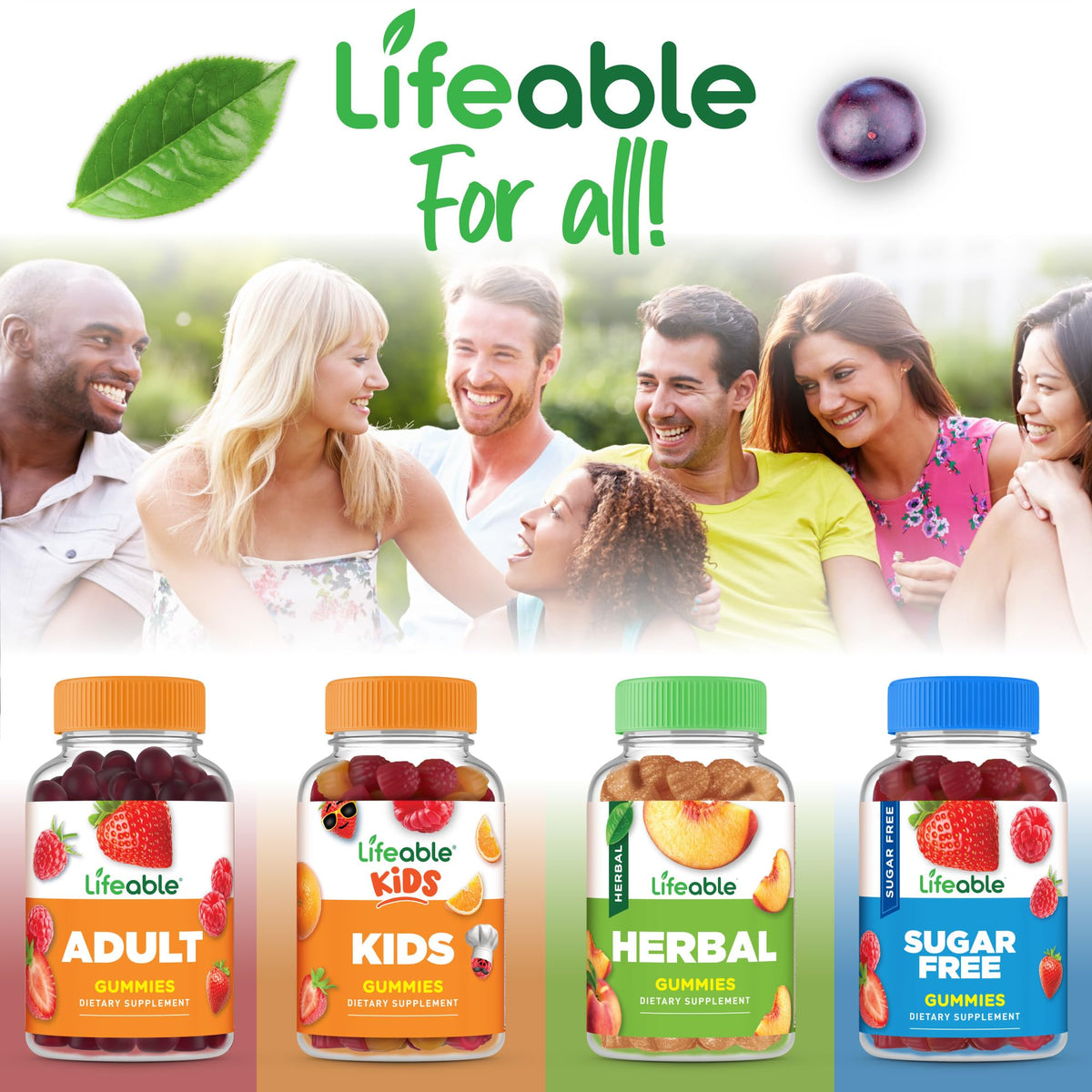 Lifeable Men's Multivitamin Gummies with 13 Nutrients - 90 Count - image 7