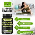 WELBUDA 5in1+ Nicotinamide Riboside Supplement - 90 Capsules - image 6