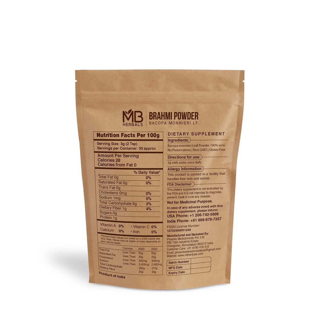 MB Herbals Pure Brahmi Powder 100g