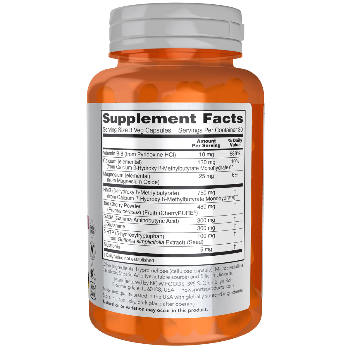 NOW Sports R&R Rest and Repair for Sleep - 90 Vegetarian Capsules - image 2