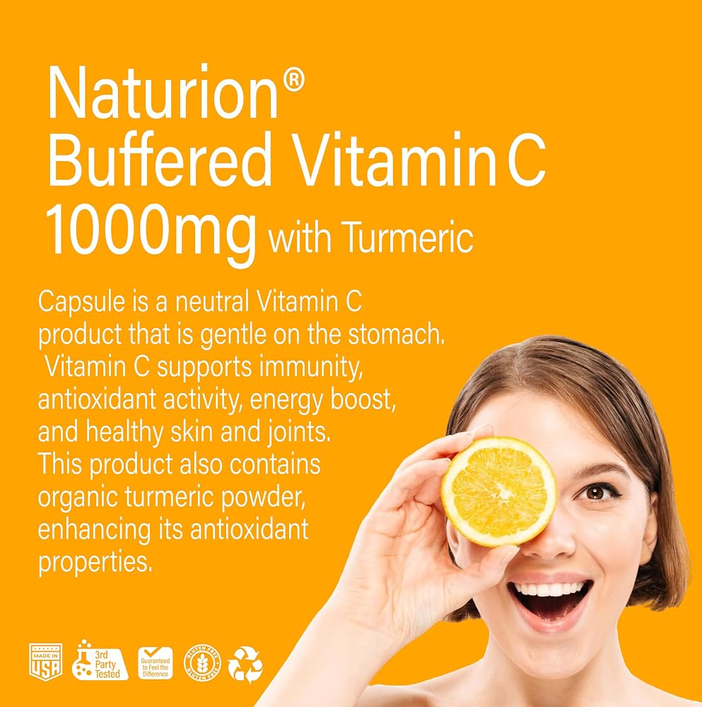NATURION Buffered Vitamin C 1000 mg with Organic Turmeric