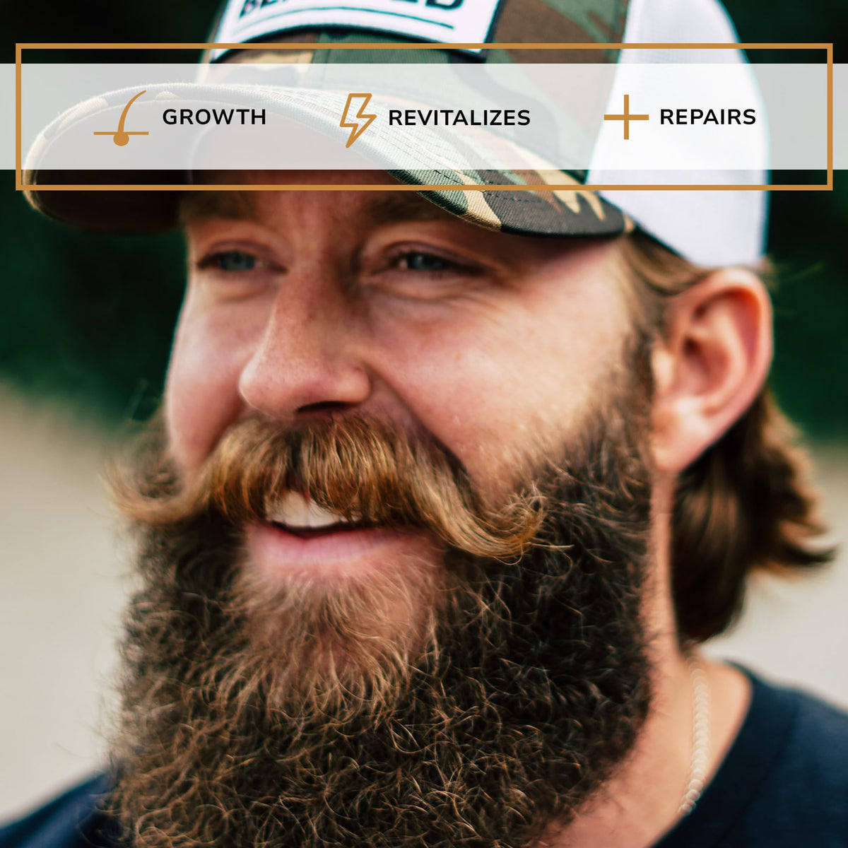 Live Bearded Beard Boost - Beard Growth Vitamins for Men with Biotin