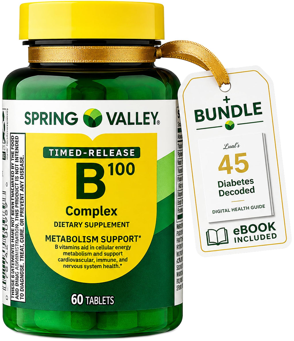LUAL Spring Valley B-100 Complex Metabolism Support - 60 Tablets
