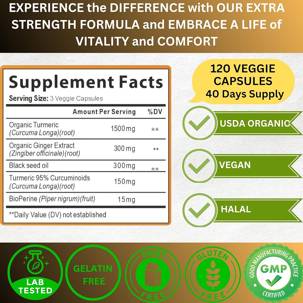 AyBet World 1st.Turmeric Curcumin Ginger&Black Seed Oil