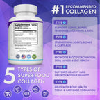 Toplux Multi Collagen Peptides Pills 1800 Mg Complex - Type I