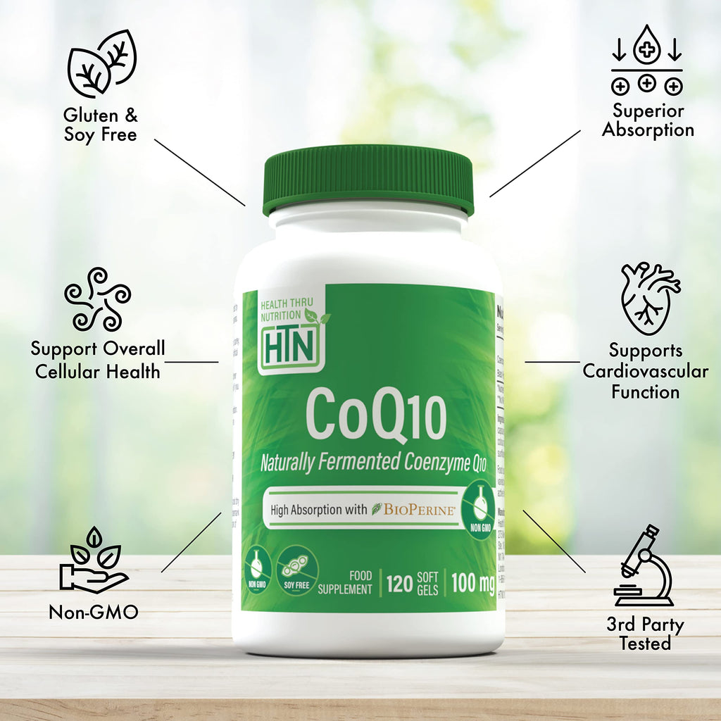 Health Thru Nutrition CoQ-10 100mg with BioPerine