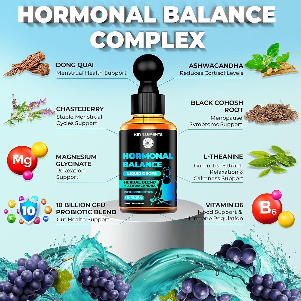 KEY ELEMENTS Hormone Balance Liquid Drops for Women - 2 Fl Oz - image 3