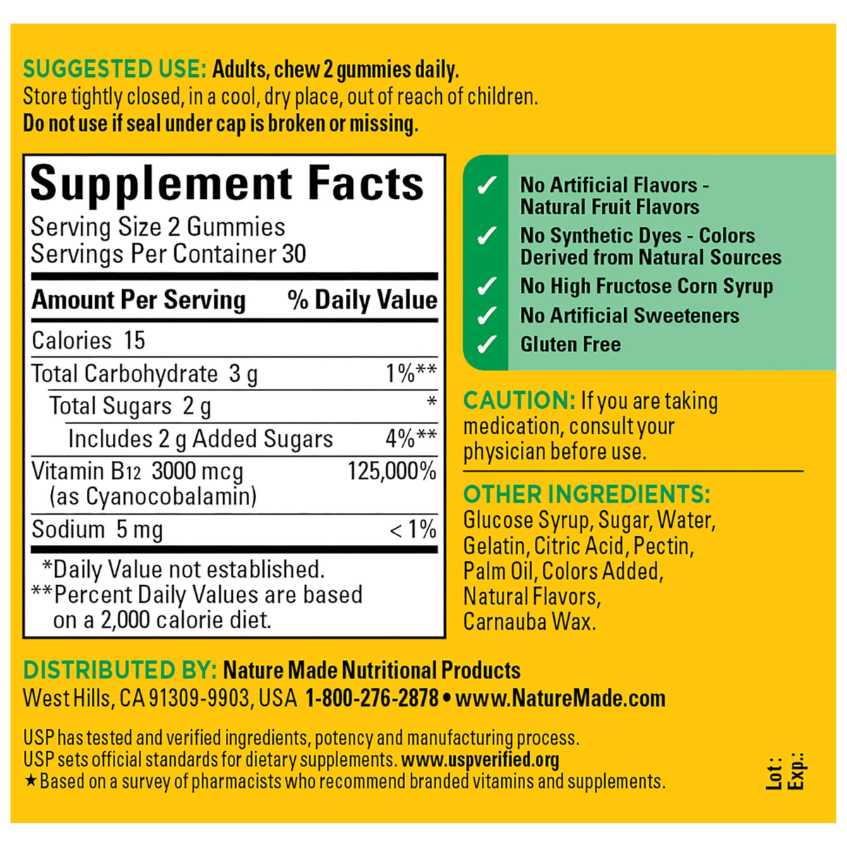 Nature Made Extra Strength Vitamin B12 3000 mcg Gummies - 60 Count - image 8