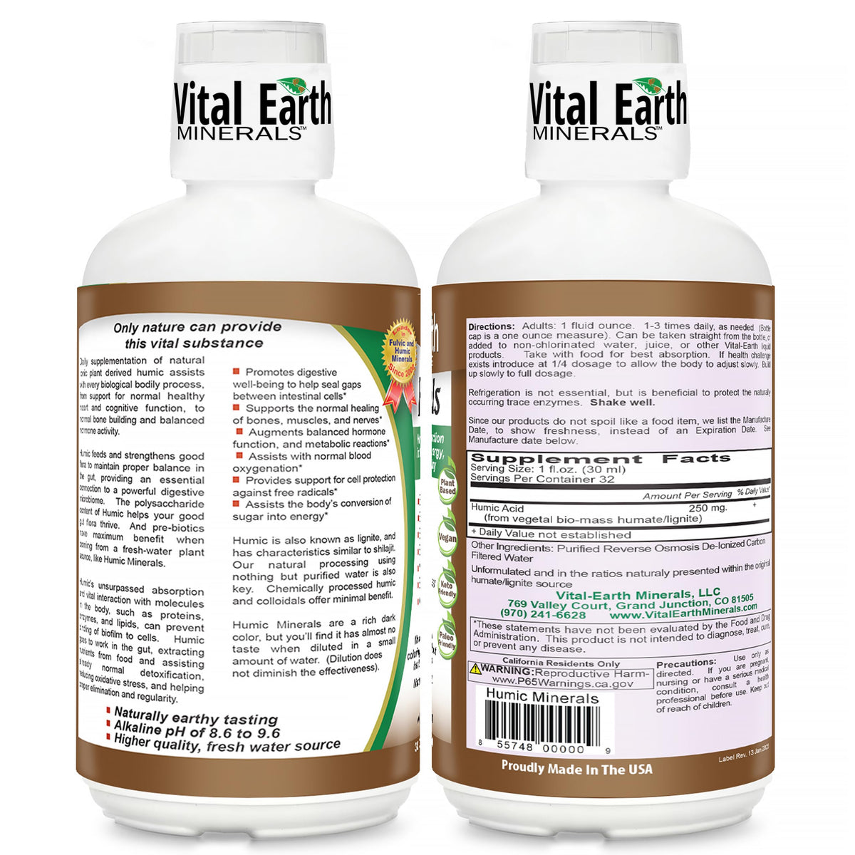 Vital Earth Minerals Humic Minerals Fulvic Acid Supplement - 32 Fl Oz - image 2