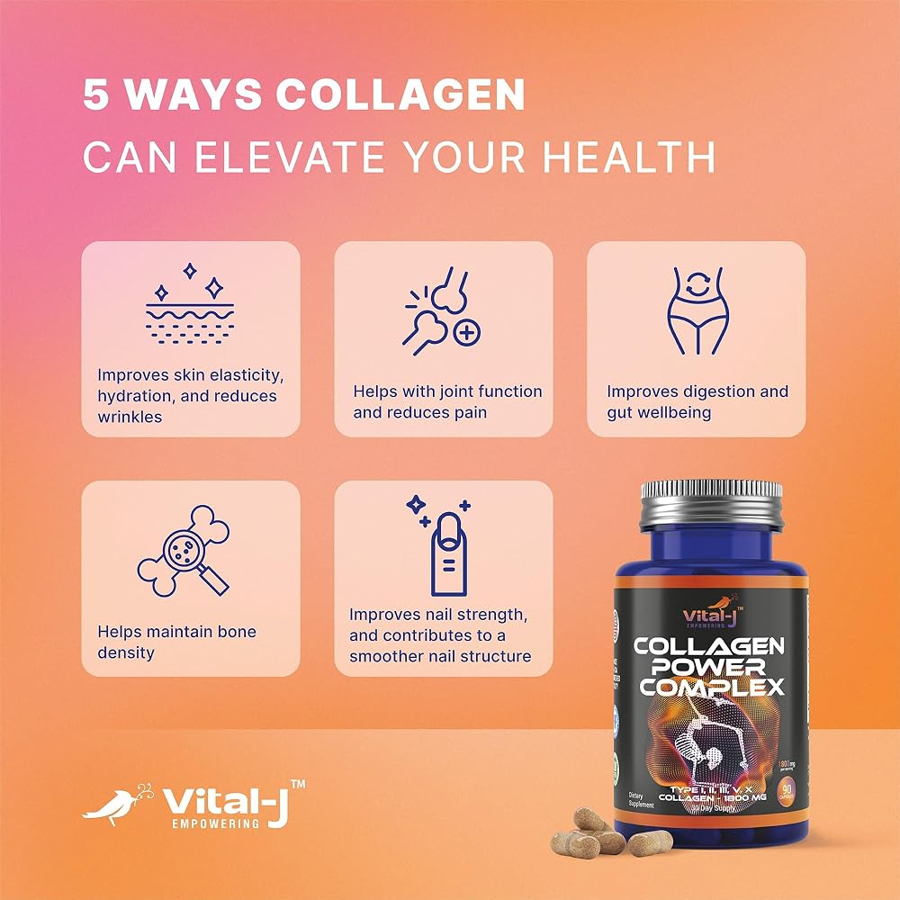 Vital-J Empowering 5-In-1 Collagen Peptides 1800mg - 90 Capsules - image 3