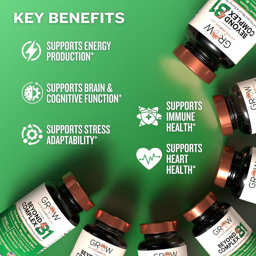 grow vitamin Beyond B1 Complex Vitamin B Supplement - 90 Capsules - image 3