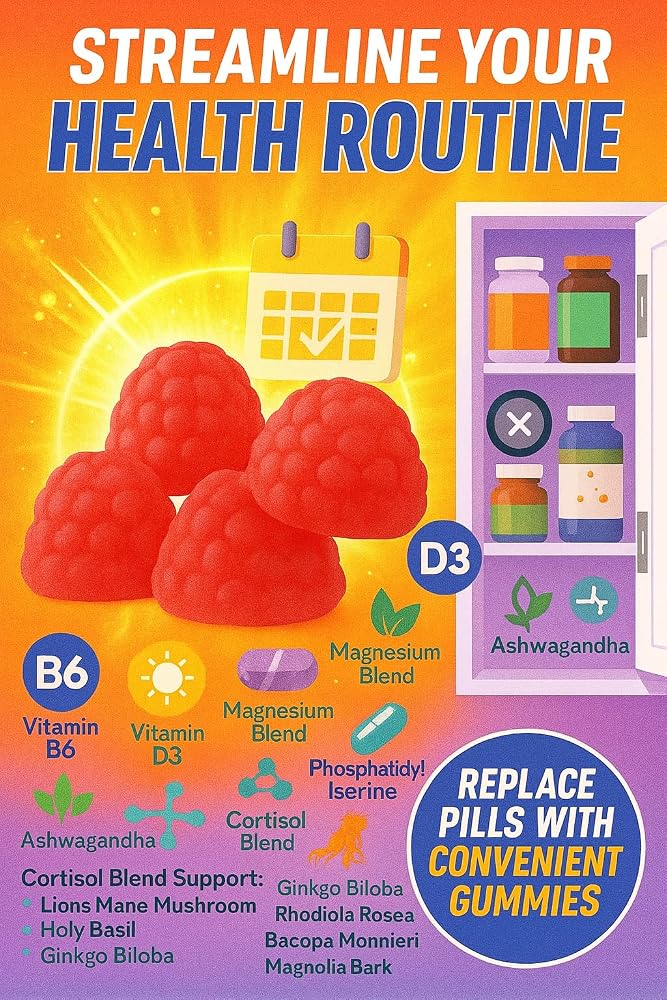 NutraPerfecto Sugar Free Cortisol Gummies with Ashwagandha - 60 Count - image 4