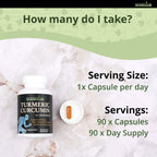 GreenIVe Turmeric Curcumin with BioPerine 1500mg - 90 Vegetarian Capsules - image 6