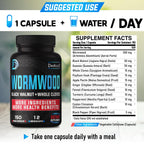DEDICAD Wormwood Capsules - Digestive, Immune, and Mood Support